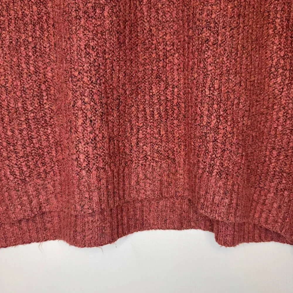 AMERICAN EAGLE women's size small S rust orange cowl neck crop pullover sweater